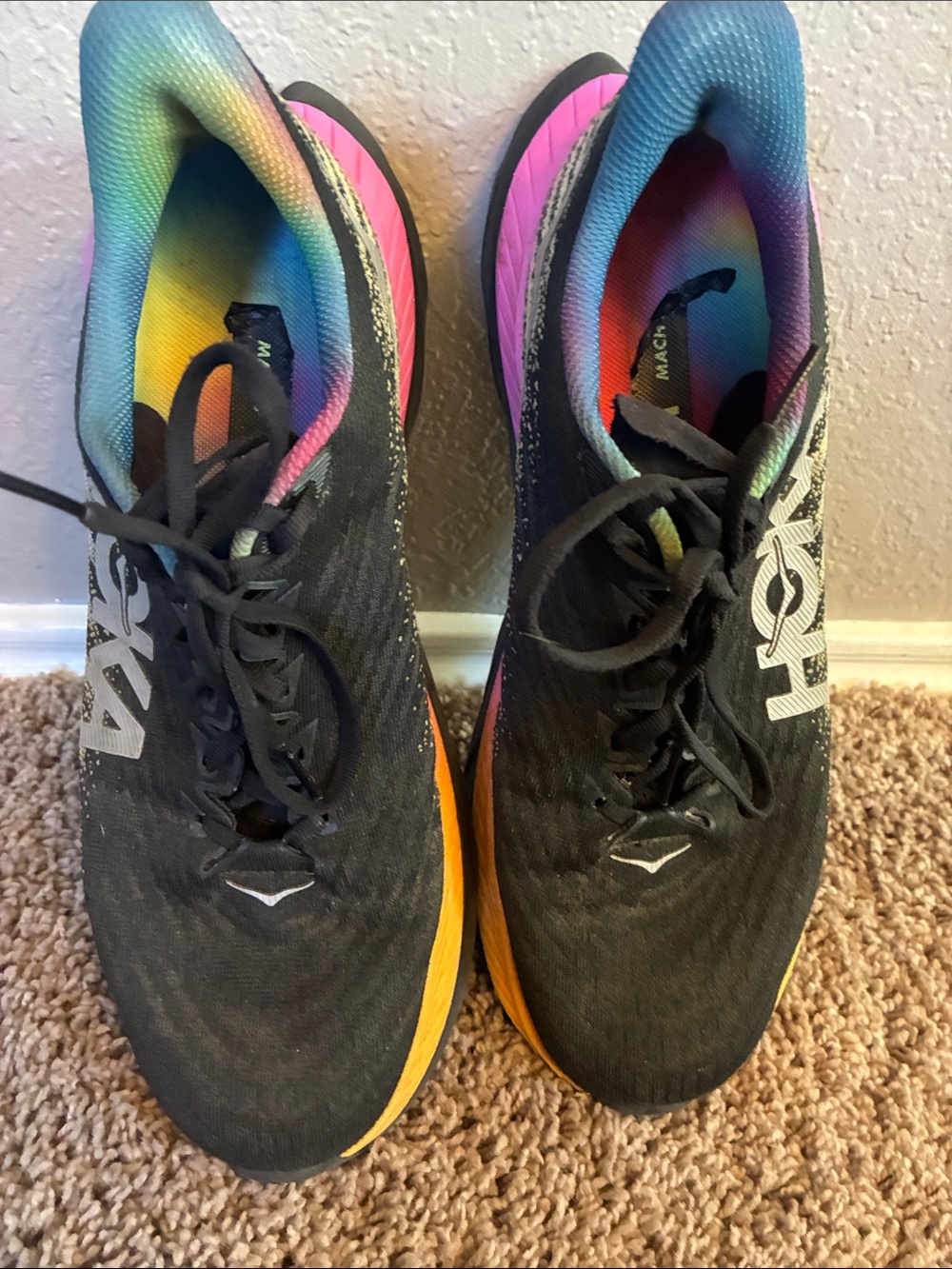 Hoka Women’s Running Shoes in Yellow, Pink and Black